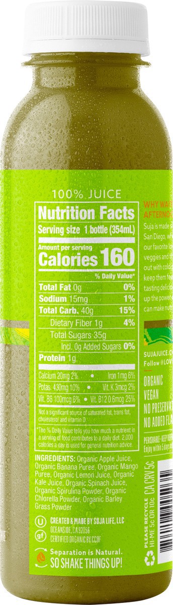 slide 5 of 9, Suja Cold-Pressed Green Delight, 12 oz