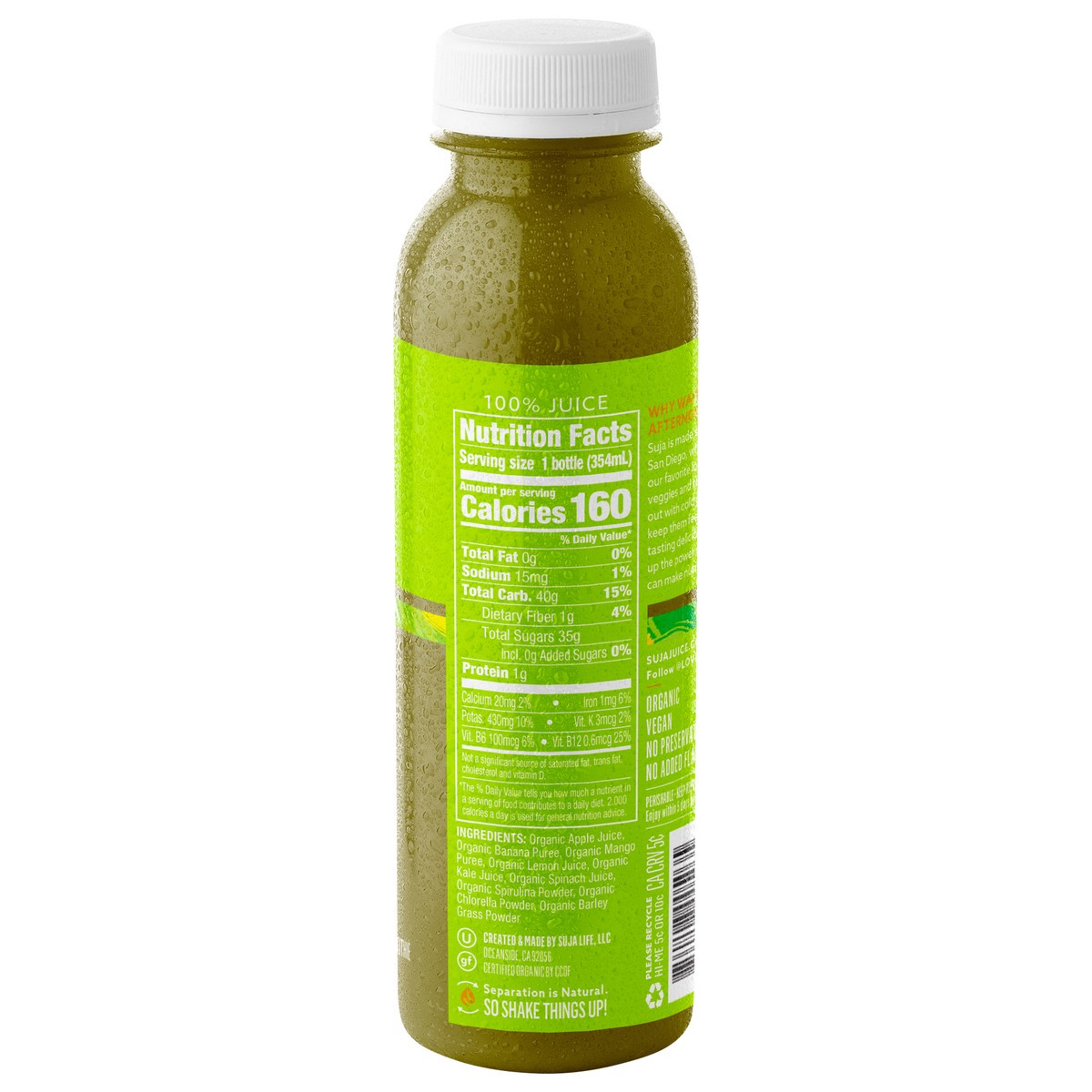 slide 8 of 9, Suja Organic Green Delight Cold-Pressed Juice Smoothie - 12 fl oz, 12 fl oz