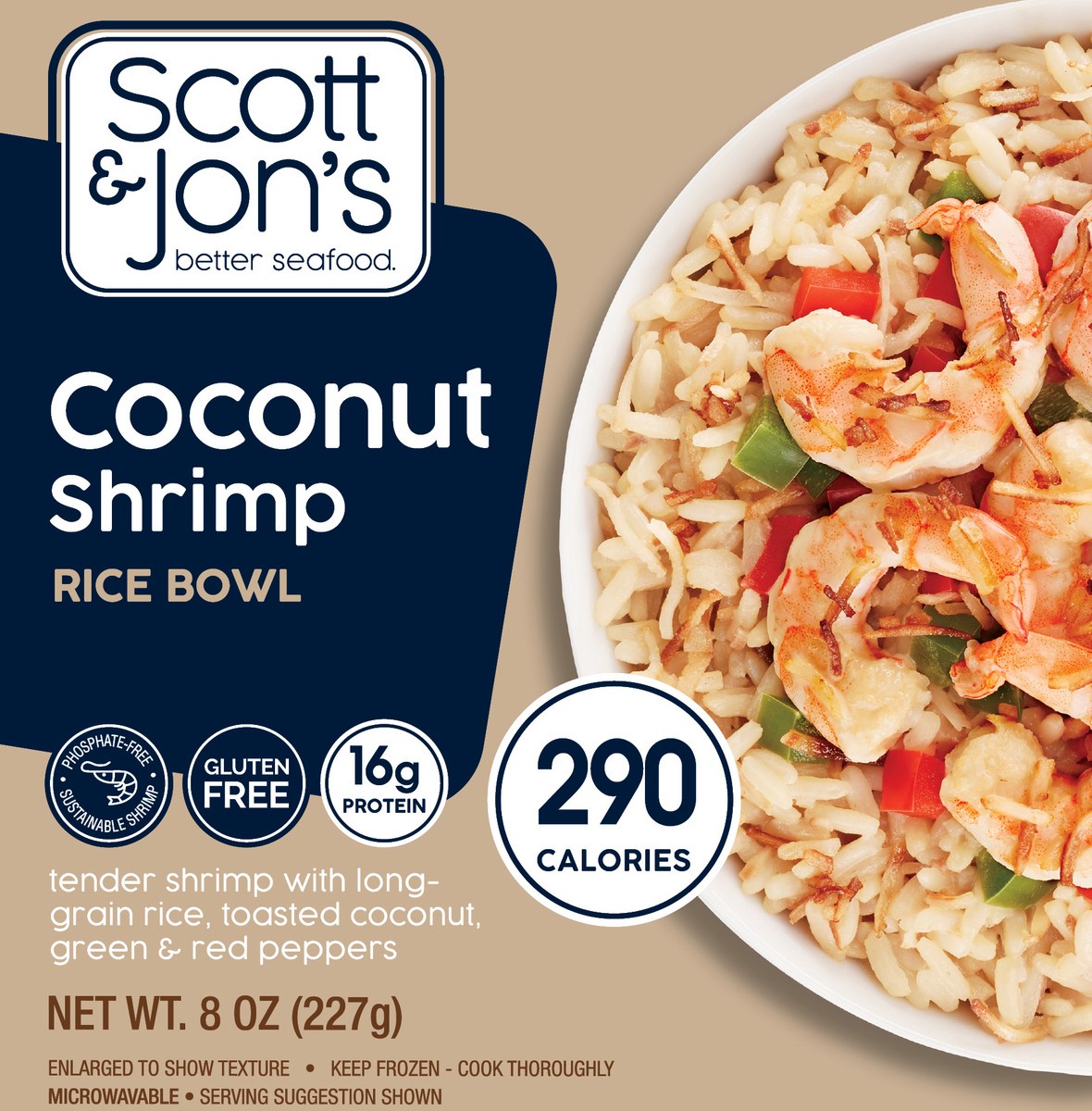 slide 2 of 2, Scott & Jon's Coconut Shrimp Rice Bowl 8 oz, 8 oz