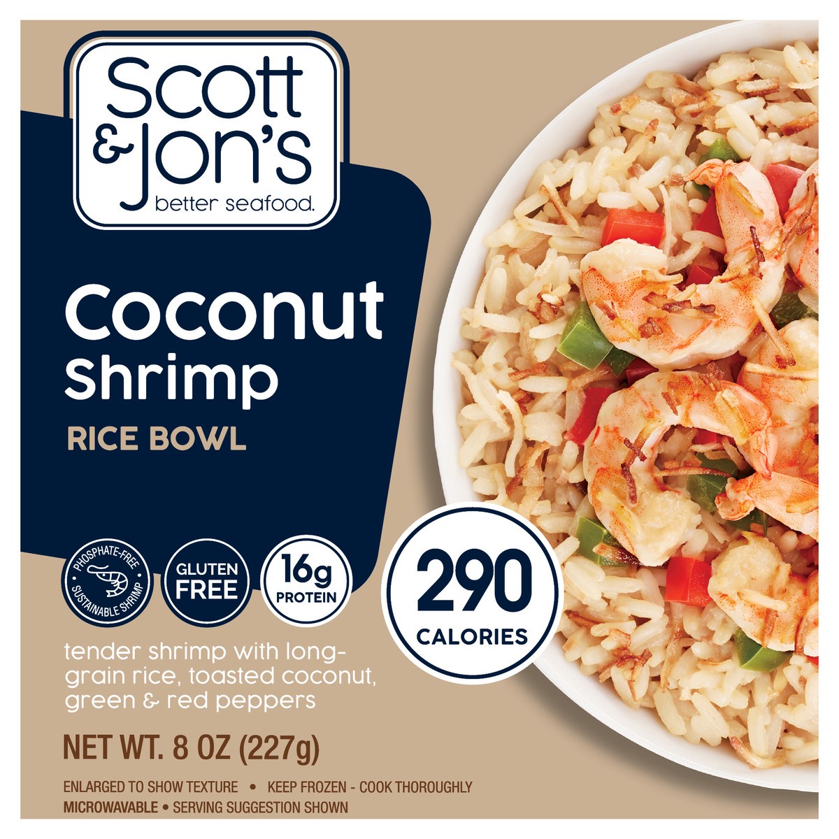 slide 1 of 2, Scott & Jon's Coconut Shrimp Rice Bowl 8 oz, 8 oz