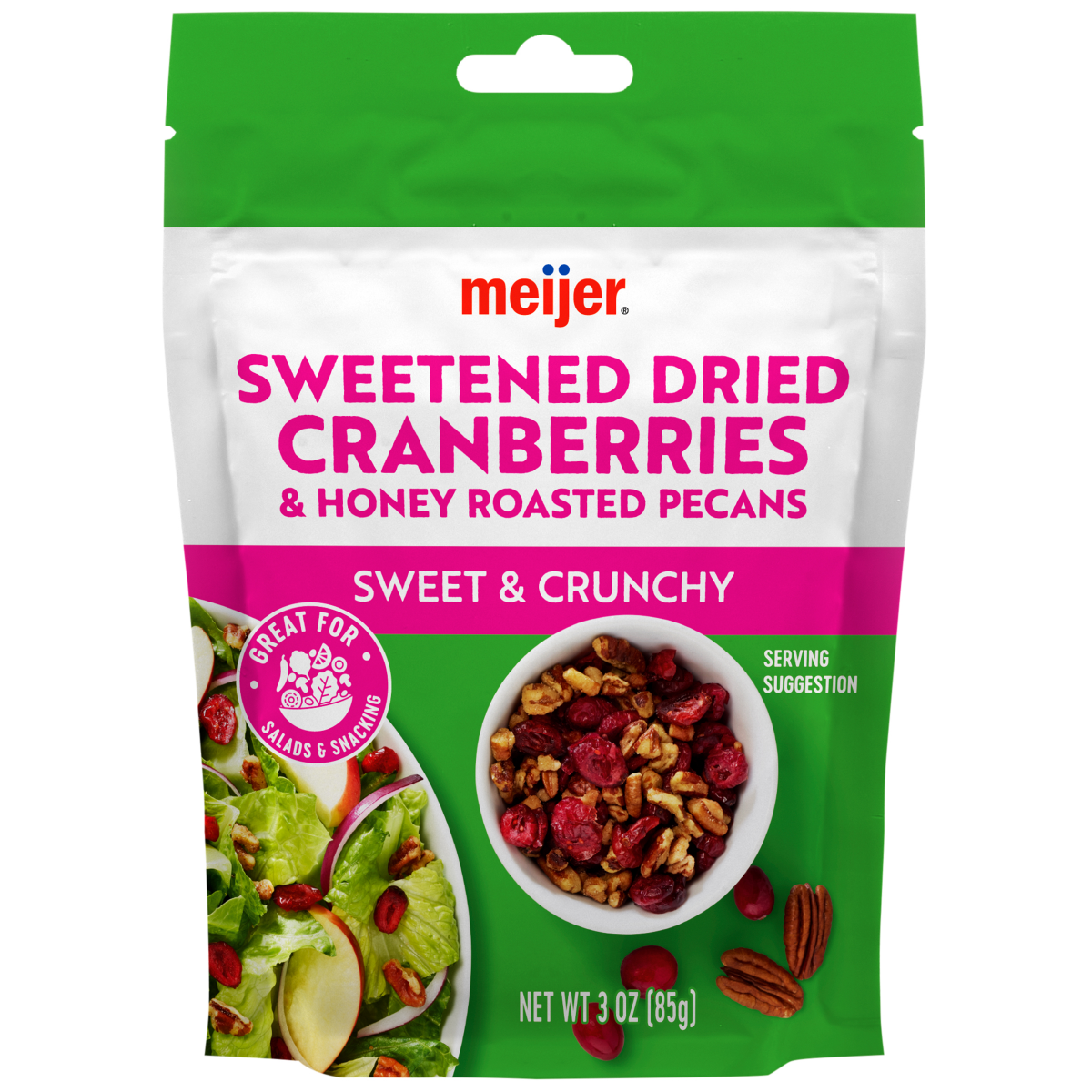 slide 1 of 2, Meijer Dried Cranberries and Honey Roasted Pecans, 3 oz