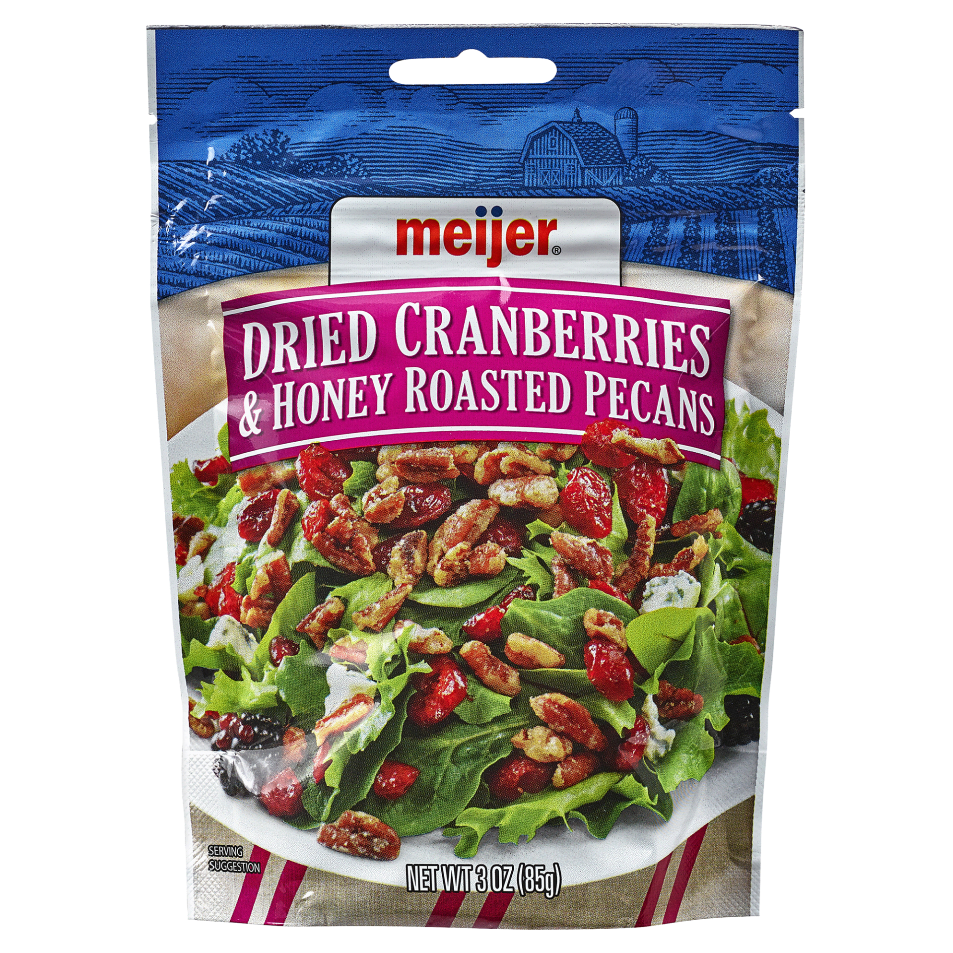 slide 1 of 2, Meijer Dried Cranberries & Honey Roasted Pecans, 3 oz