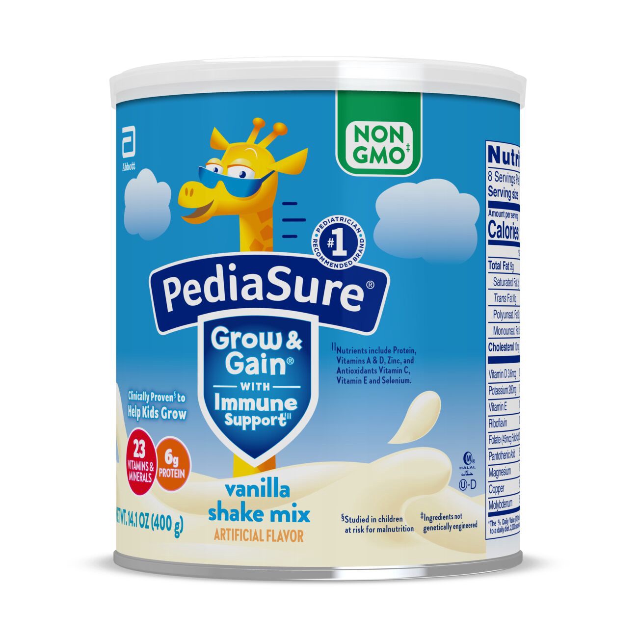 slide 4 of 10, PediaSure Grow Gain Vanilla Shake Mix, 14 oz