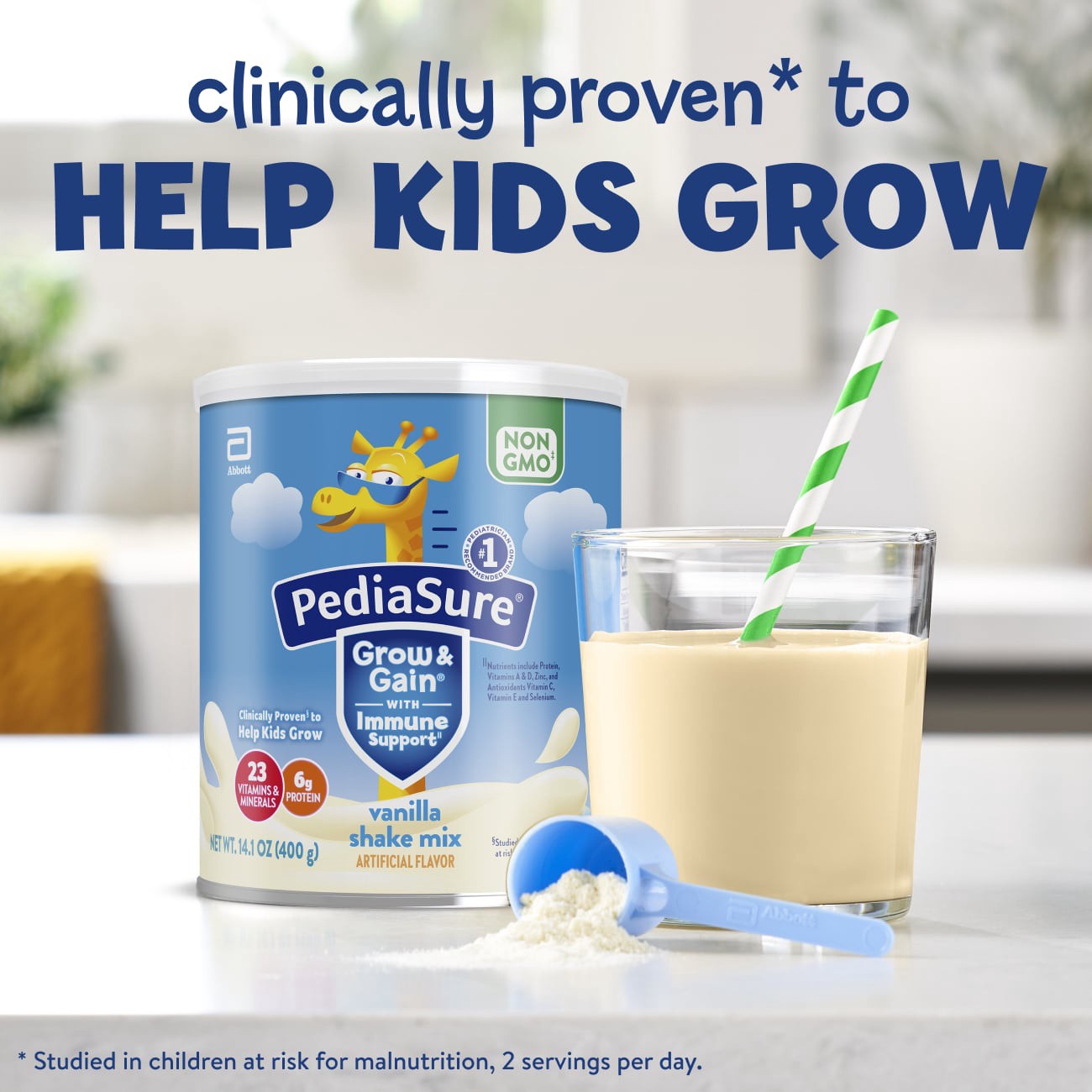 slide 10 of 10, PediaSure Grow Gain Vanilla Shake Mix, 14 oz