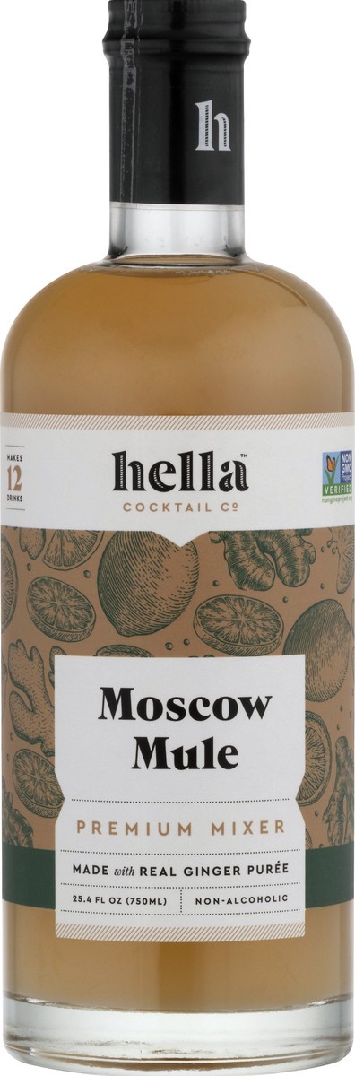 slide 5 of 9, Hella Cocktails Non-Alcoholic Premium Mixer Moscow Mule - 25.4 fl oz, 25.4 fl oz