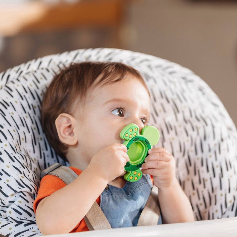 slide 2 of 8, Nuby 3+Months Teethe N' Pop Sensory Play Soft Silicone Teether 1 ea, 1 ct