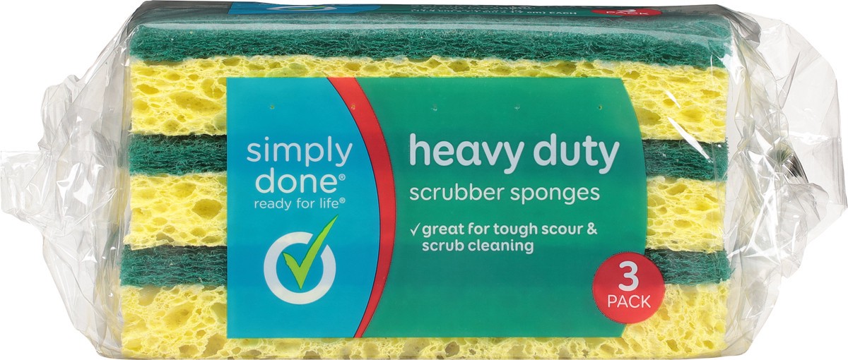 slide 3 of 13, Simply Done Heavy Duty Scrubber Sponges, 3 ct