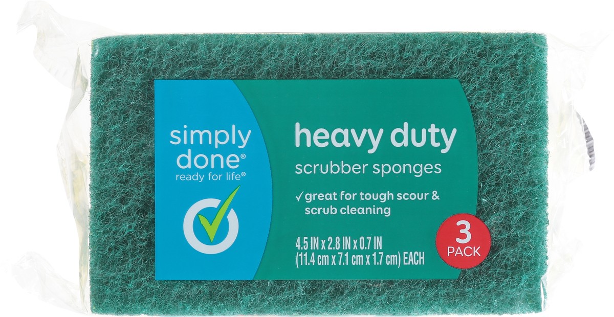 slide 8 of 13, Simply Done Heavy Duty Scrubber Sponges, 3 ct