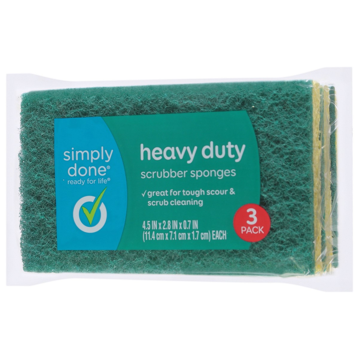 slide 12 of 13, Simply Done Heavy Duty Scrubber Sponges, 3 ct