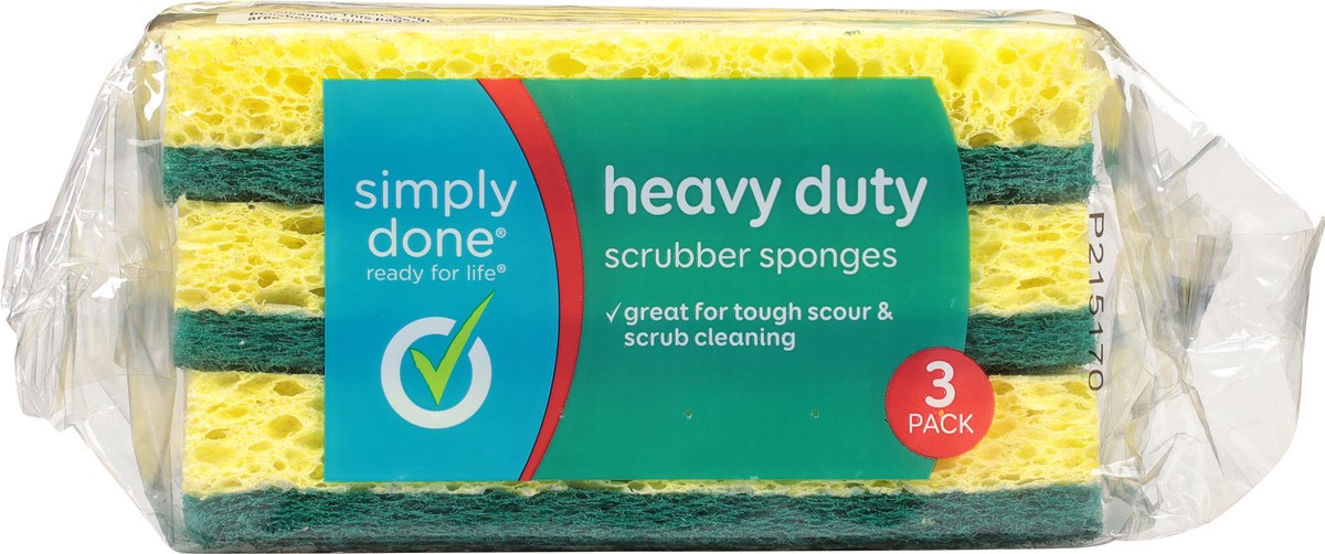 slide 6 of 13, Simply Done Heavy Duty Scrubber Sponges, 3 ct