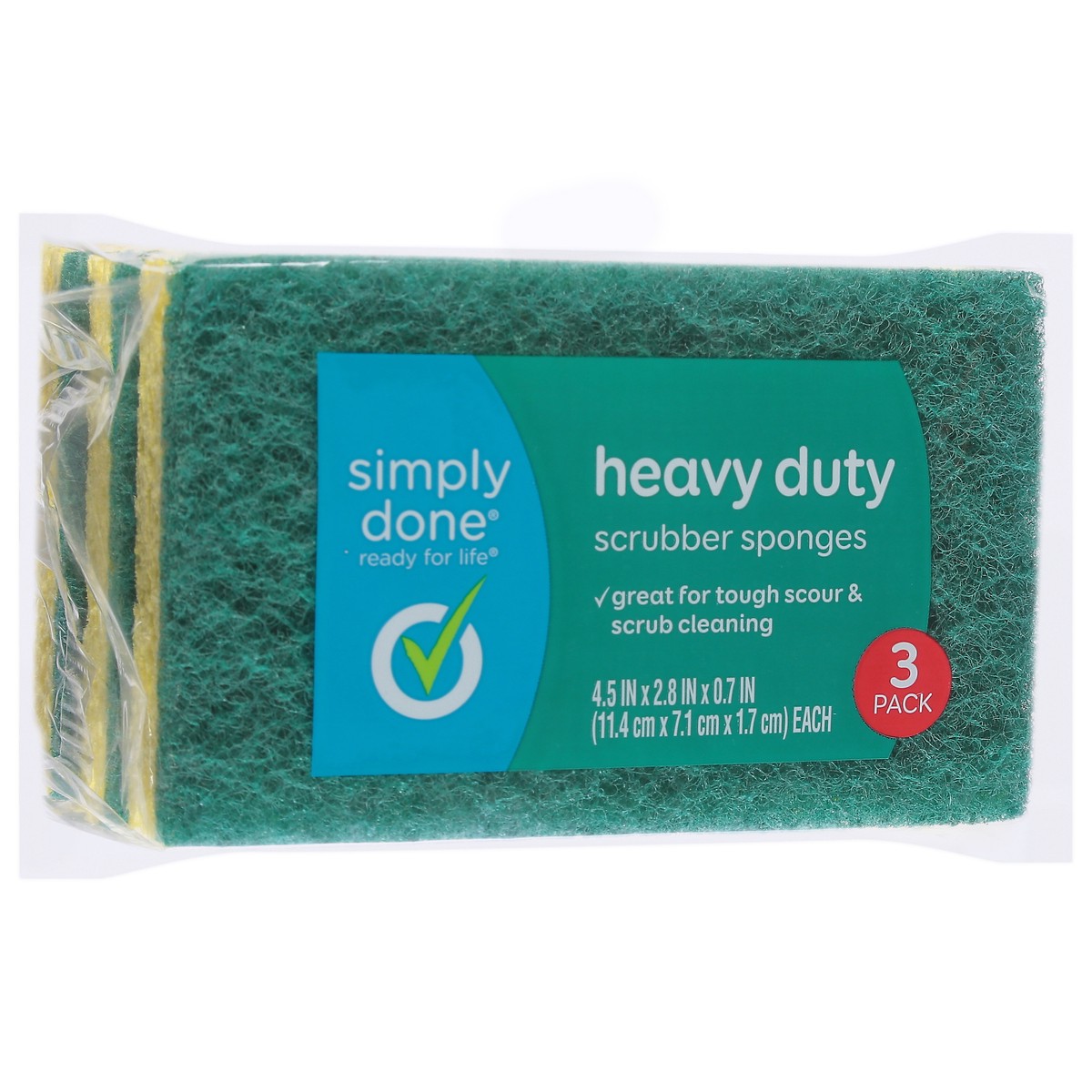 slide 11 of 13, Simply Done Heavy Duty Scrubber Sponges, 3 ct