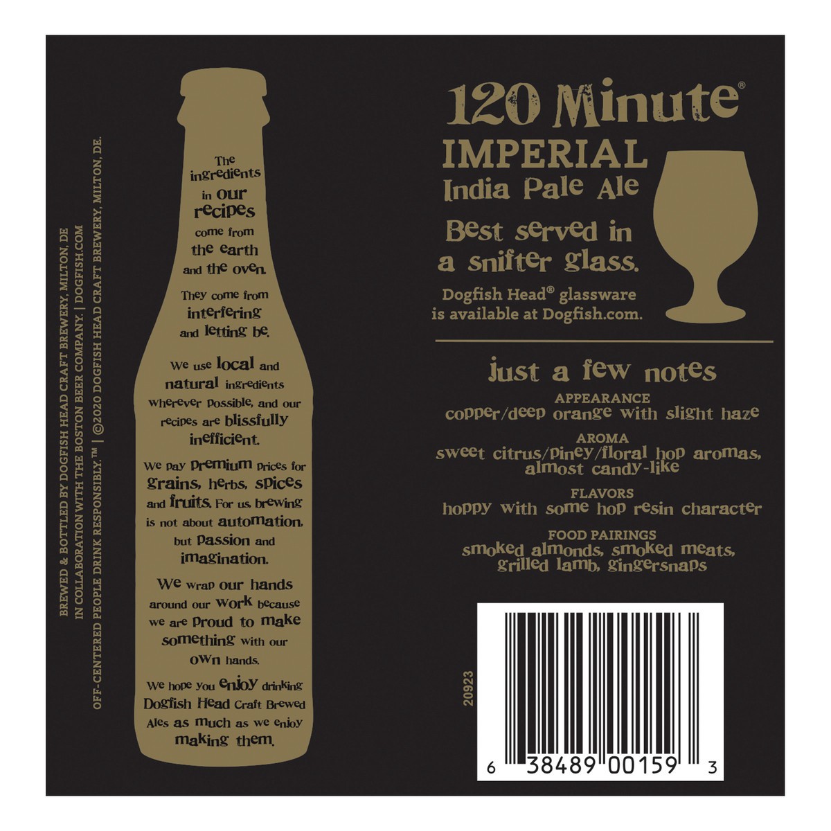 slide 3 of 5, Dogfish Head 120 Minute Imperial IPA Beer (12 fl. oz. Bottle, 4pk.), 4 ct; 12 oz