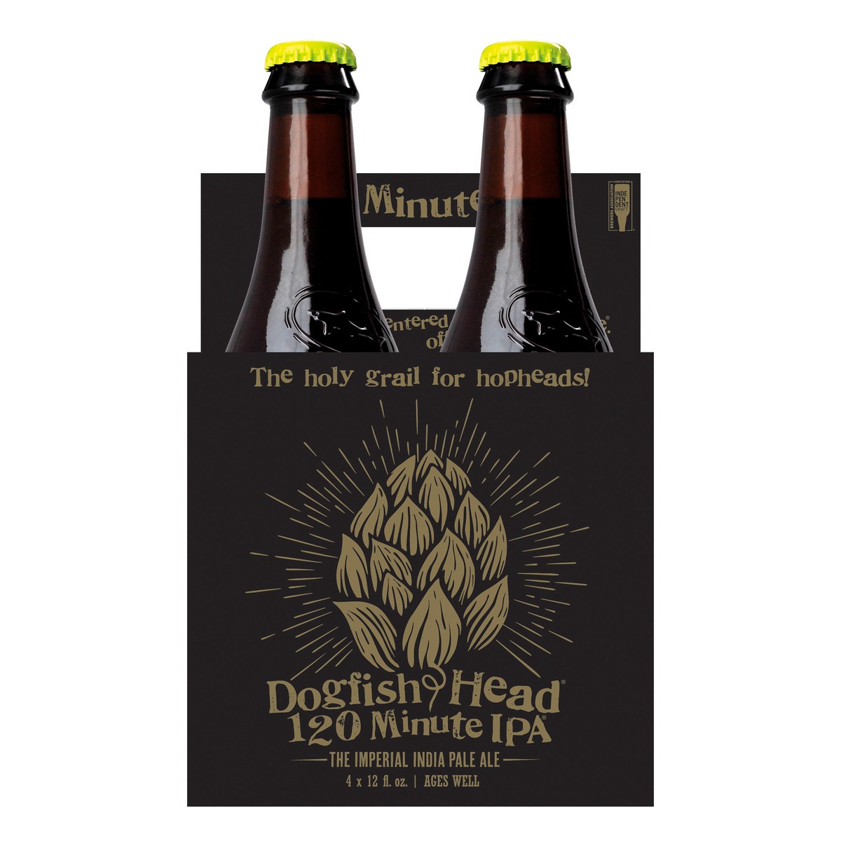 slide 4 of 5, Dogfish Head 120 Minute Imperial IPA Beer (12 fl. oz. Bottle, 4pk.), 4 ct; 12 oz