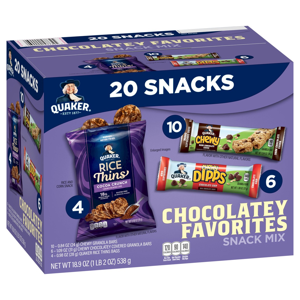slide 2 of 6, Quaker Snack Mix, 20 ct