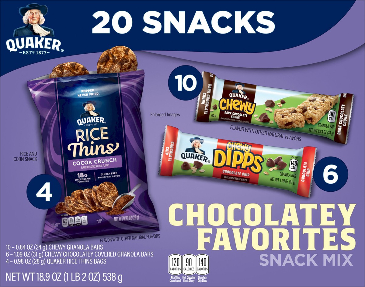 slide 3 of 6, Quaker Snack Mix, 20 ct
