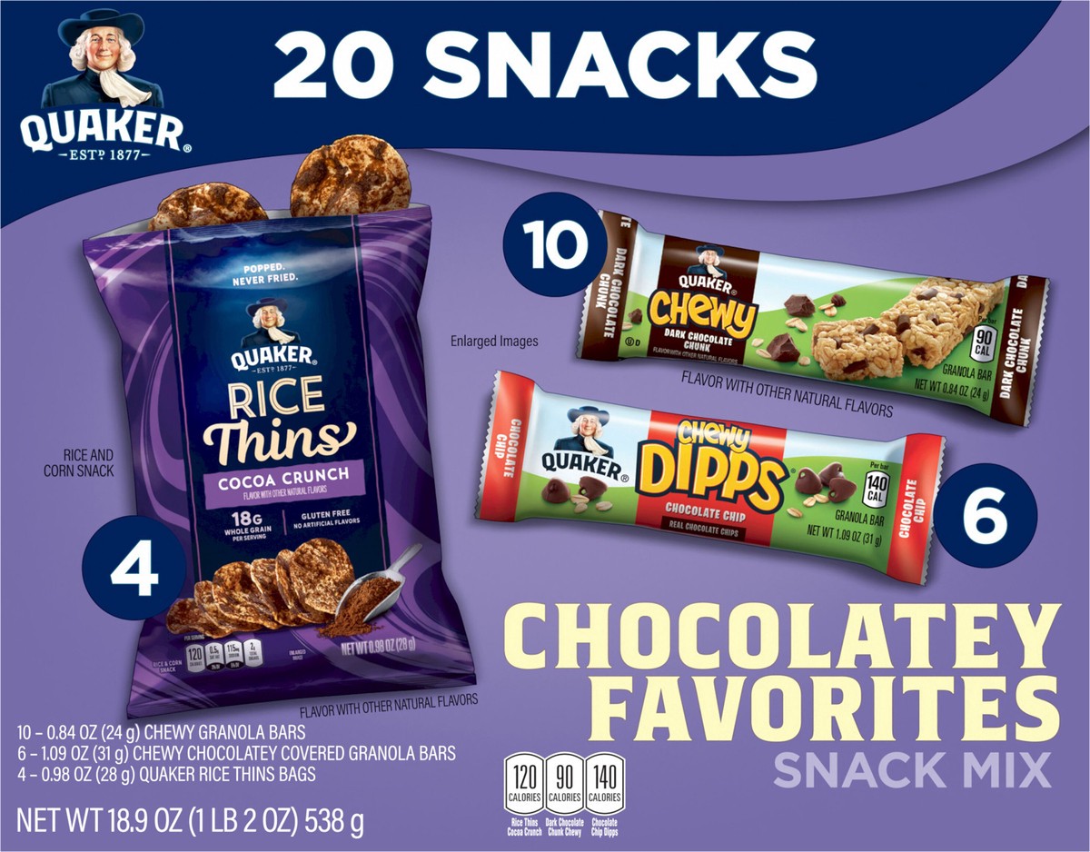 slide 4 of 6, Quaker Snack Mix, 20 ct
