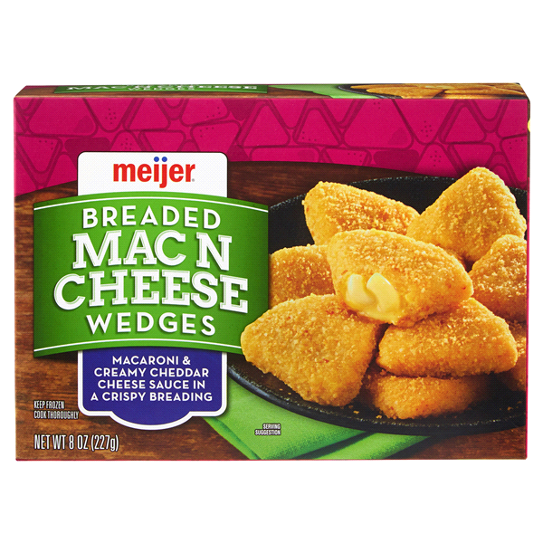 slide 1 of 1, Meijer Breaded Mac N Cheese Wedge, 8 oz