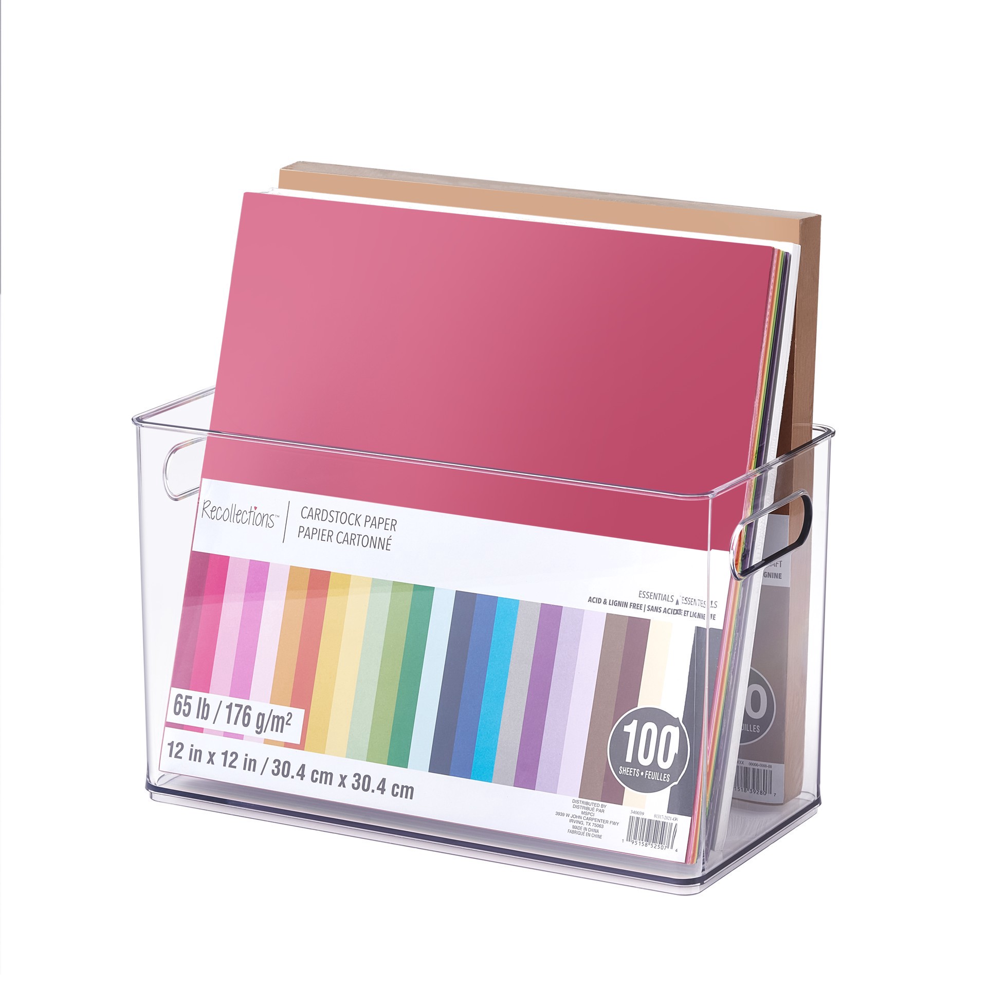 slide 3 of 7, 13" X 6.5" Clear Storage Bin With Handles By Simply Tidy, 13 in x 6.5 in