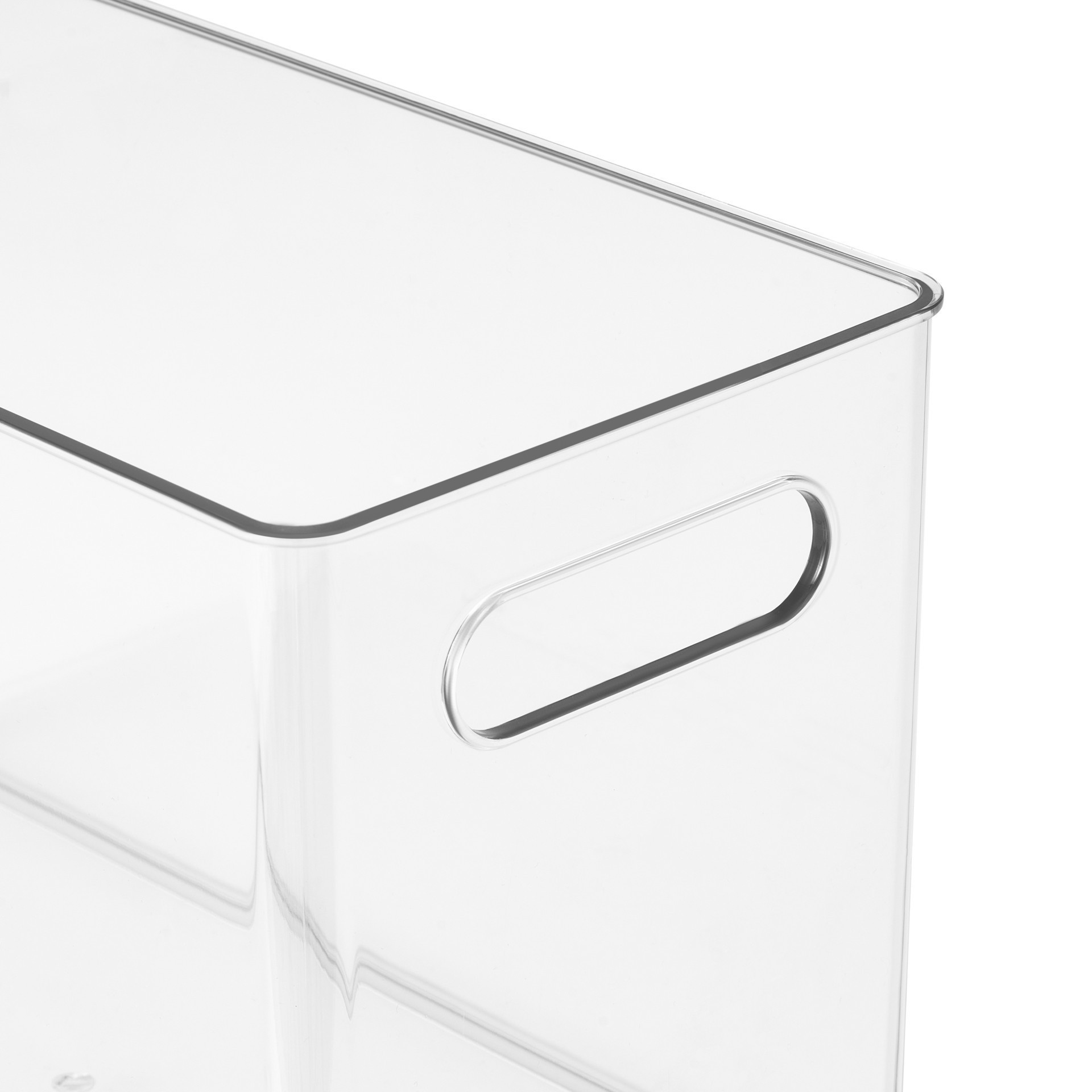 slide 4 of 7, 13" X 6.5" Clear Storage Bin With Handles By Simply Tidy, 13 in x 6.5 in