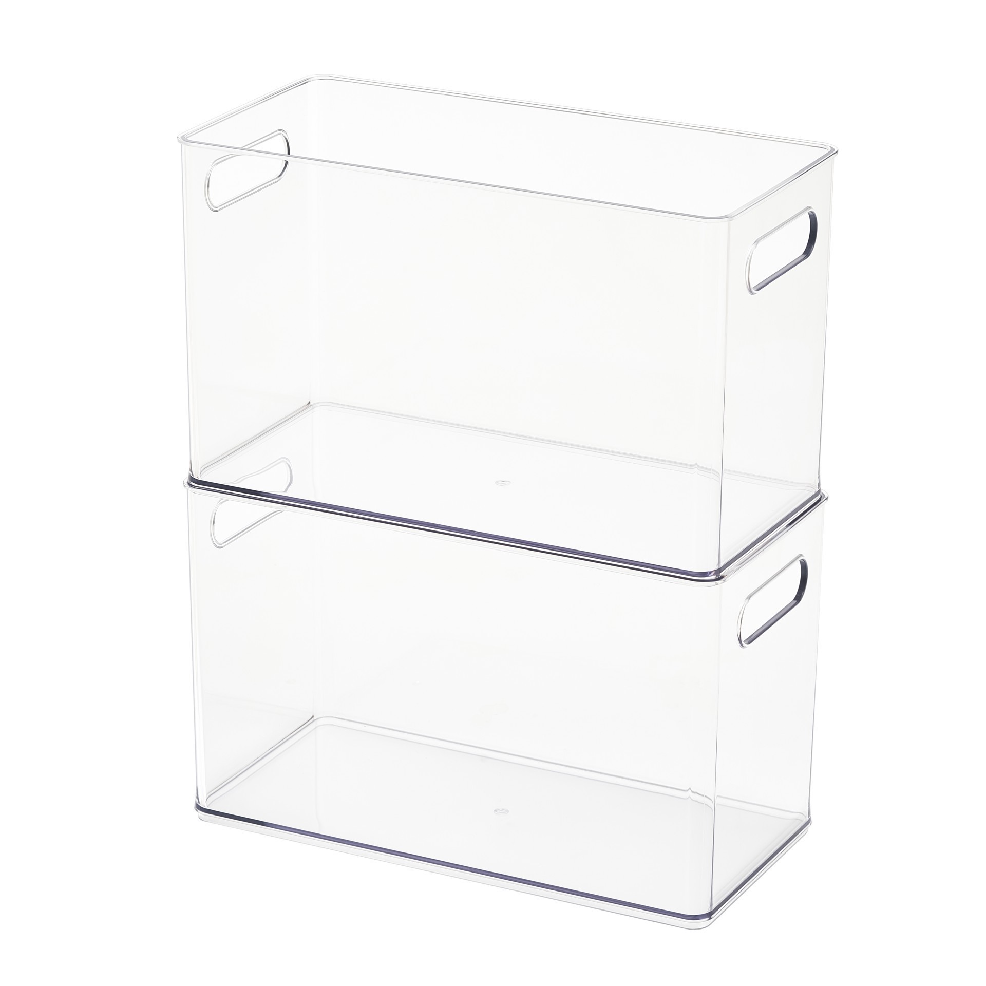 slide 6 of 7, 13" X 6.5" Clear Storage Bin With Handles By Simply Tidy, 13 in x 6.5 in
