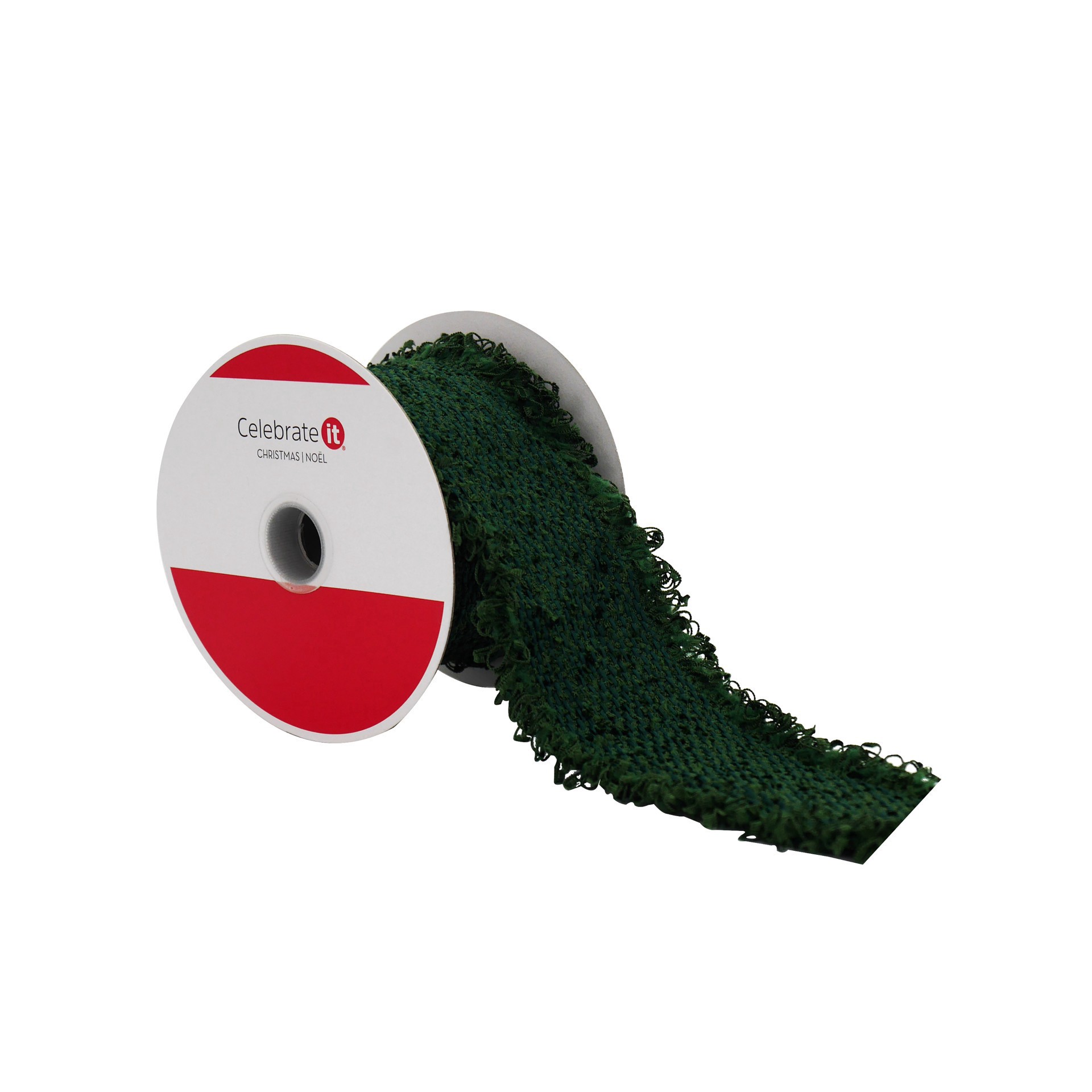 slide 2 of 3, 2.5" X 9ft. Green Knit Ribbon By Celebrate It, 2.5 in x 9 ft