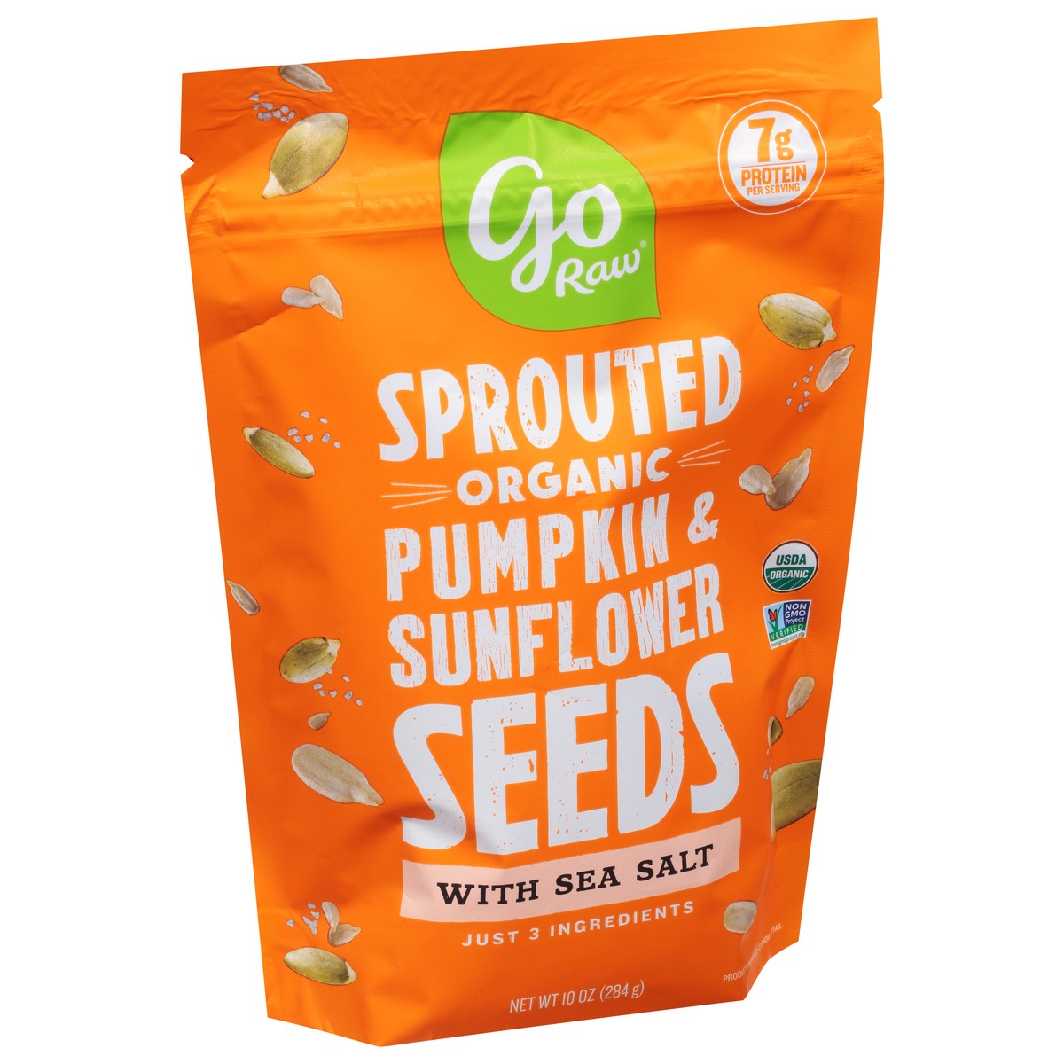 slide 4 of 9, Go Raw Sprouted Organic Pumpkin & Sunflower Seeds with Sea Salt 10 oz, 10 oz