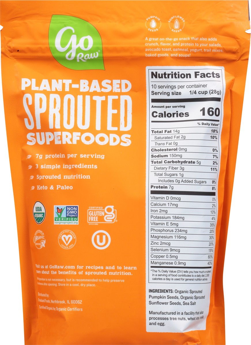 slide 5 of 9, Go Raw Sprouted Organic Pumpkin & Sunflower Seeds with Sea Salt 10 oz, 10 oz
