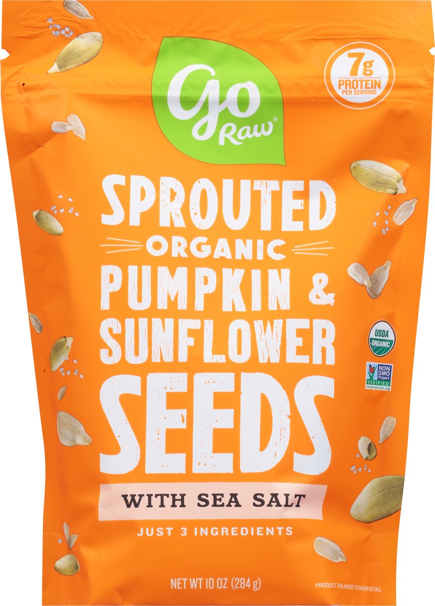 slide 6 of 9, Go Raw Sprouted Organic Pumpkin & Sunflower Seeds with Sea Salt 10 oz, 10 oz