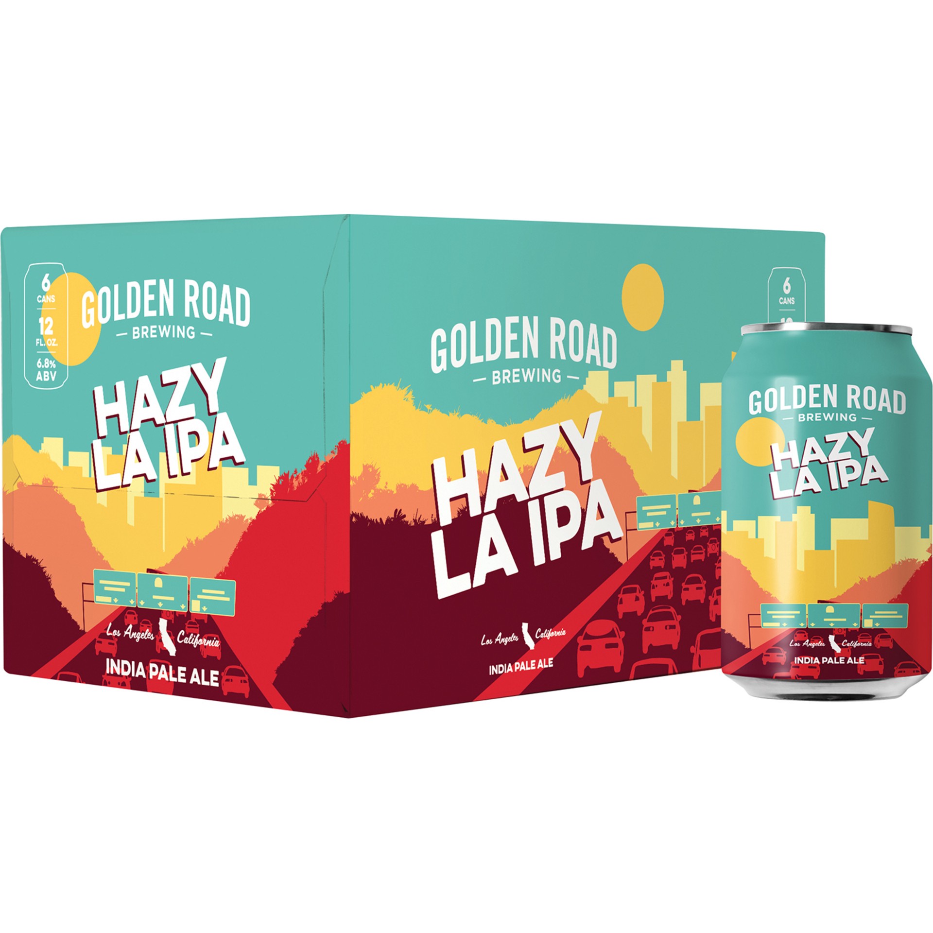 slide 1 of 2, Golden Road Hazy LA IPA, 6-Pack, 12 oz. Can, 6 ct; 12 fl oz