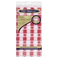 Party Essentials Tablecover, Plastic, Rectangle, 1 Each
