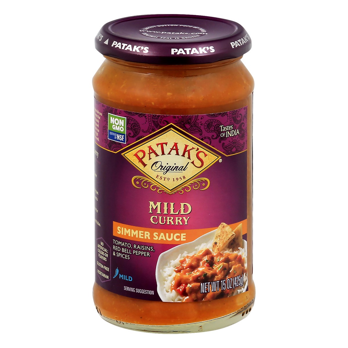 slide 6 of 13, Patak's Glass Mild Curry Sauce, 14.5 oz