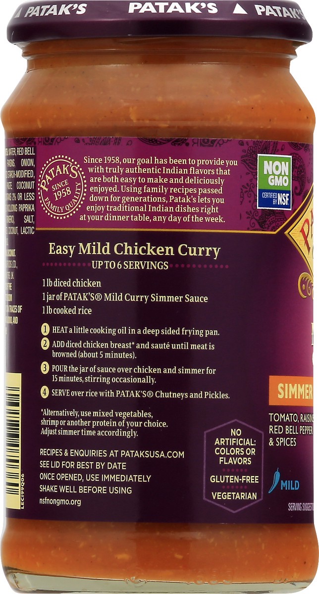 slide 2 of 13, Patak's Glass Mild Curry Sauce, 14.5 oz