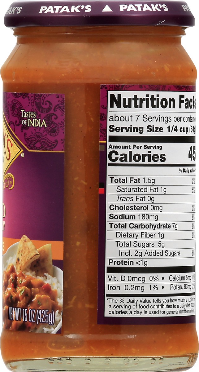 slide 11 of 13, Patak's Glass Mild Curry Sauce, 14.5 oz