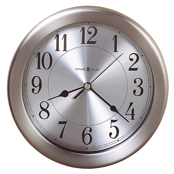 slide 1 of 1, Howard Miller Pisces Wall Clock - Brushed Nickel, 8.5 in