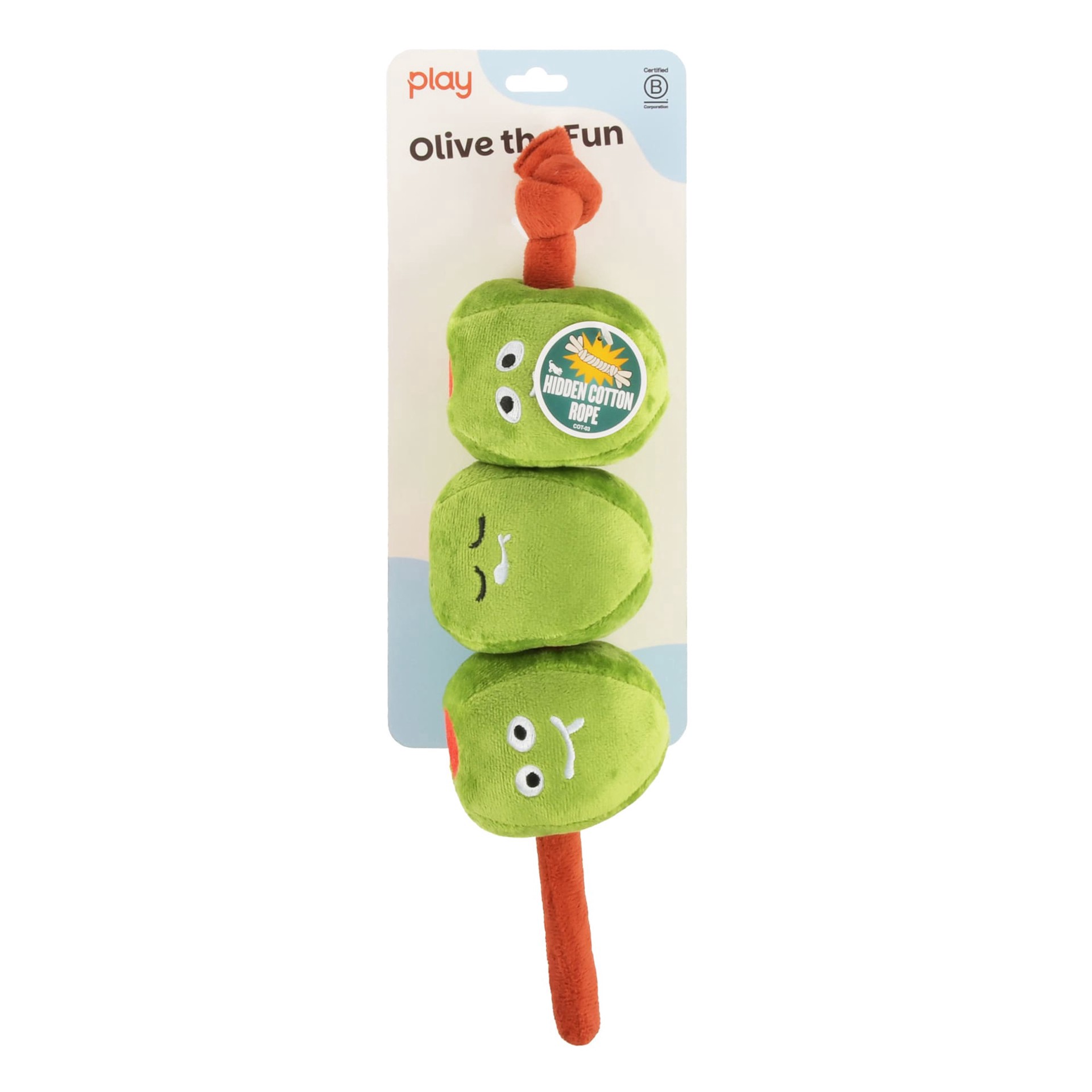 slide 1 of 1, P.L.A.Y. Wine Bar Olive the Fun Dog Toy, Small, SM