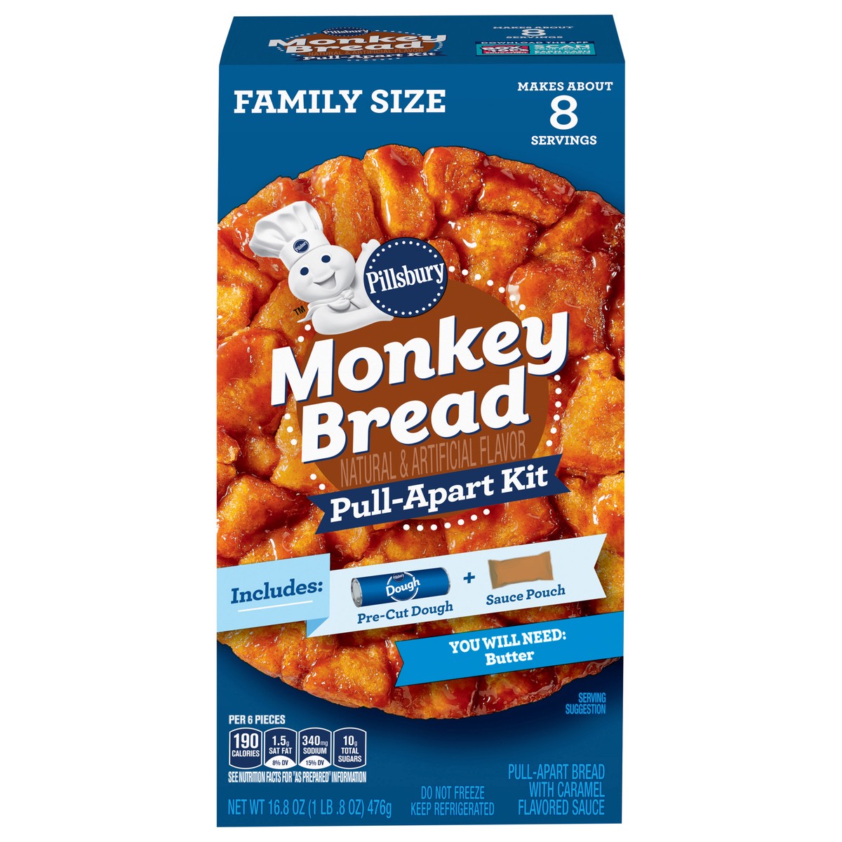 slide 1 of 15, Pillsbury Pull-Apart Kit, Monkey Bread Dough and Sauce, 16.8 oz., 16.8 oz