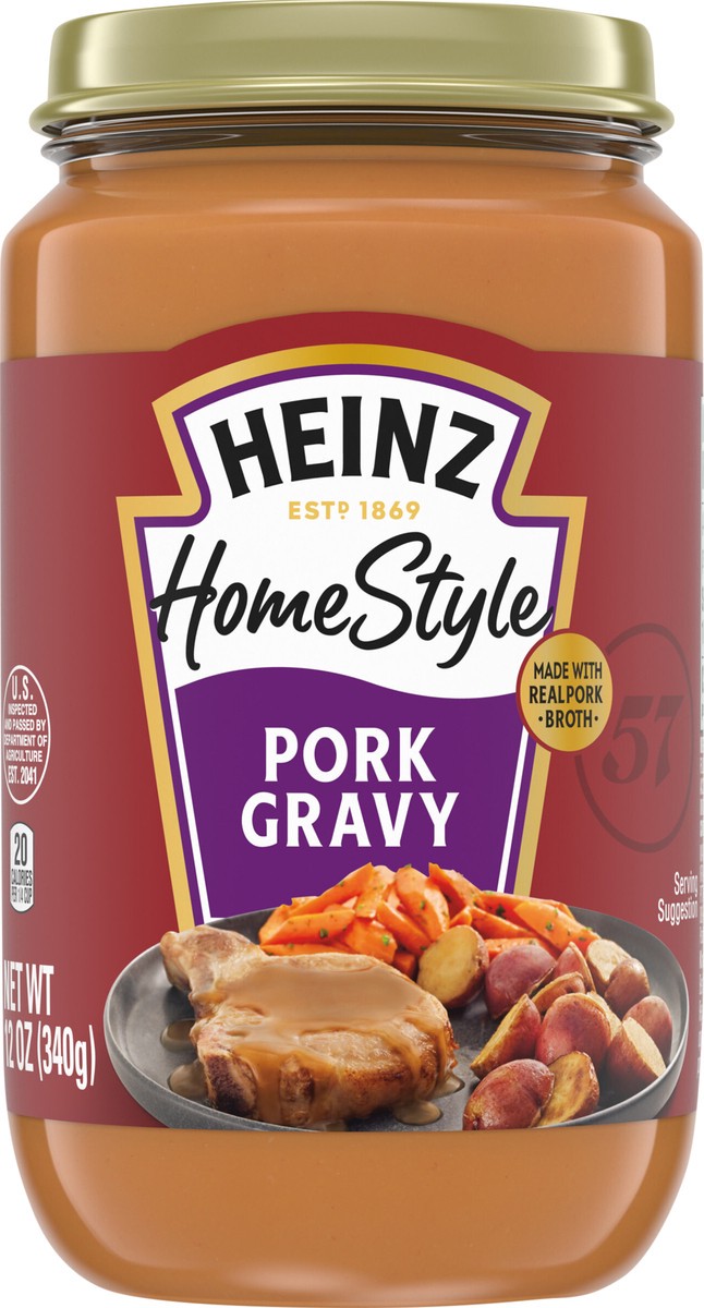 slide 8 of 9, Heinz HomeStyle Pork Gravy, 12 oz Jar, 12 oz