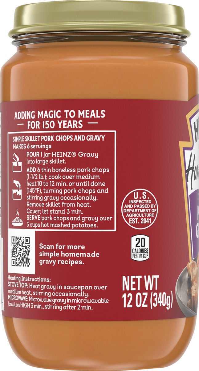 slide 9 of 9, Heinz HomeStyle Pork Gravy, 12 oz Jar, 12 oz