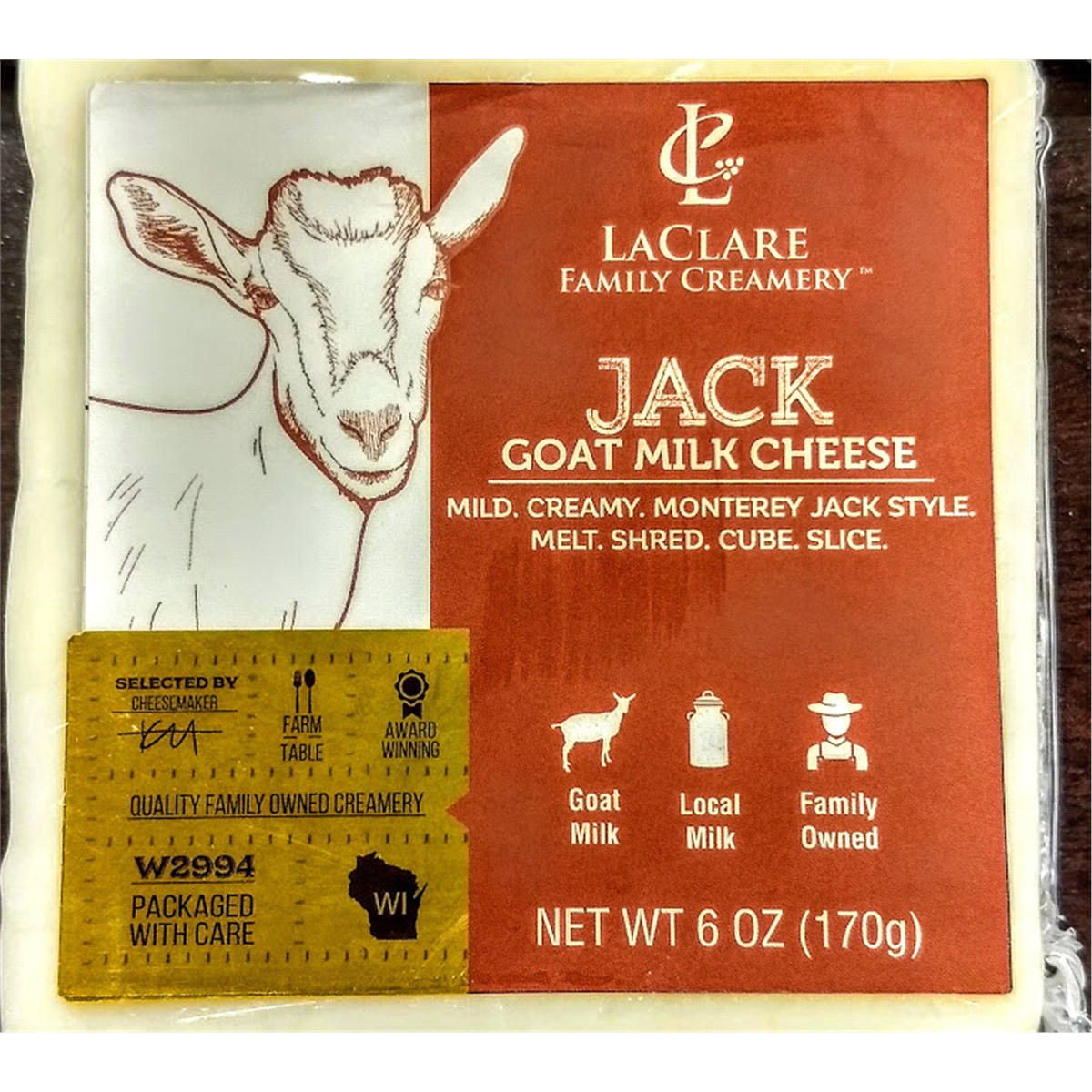 slide 1 of 1, LaClare Farms Goat Jack, 6 oz