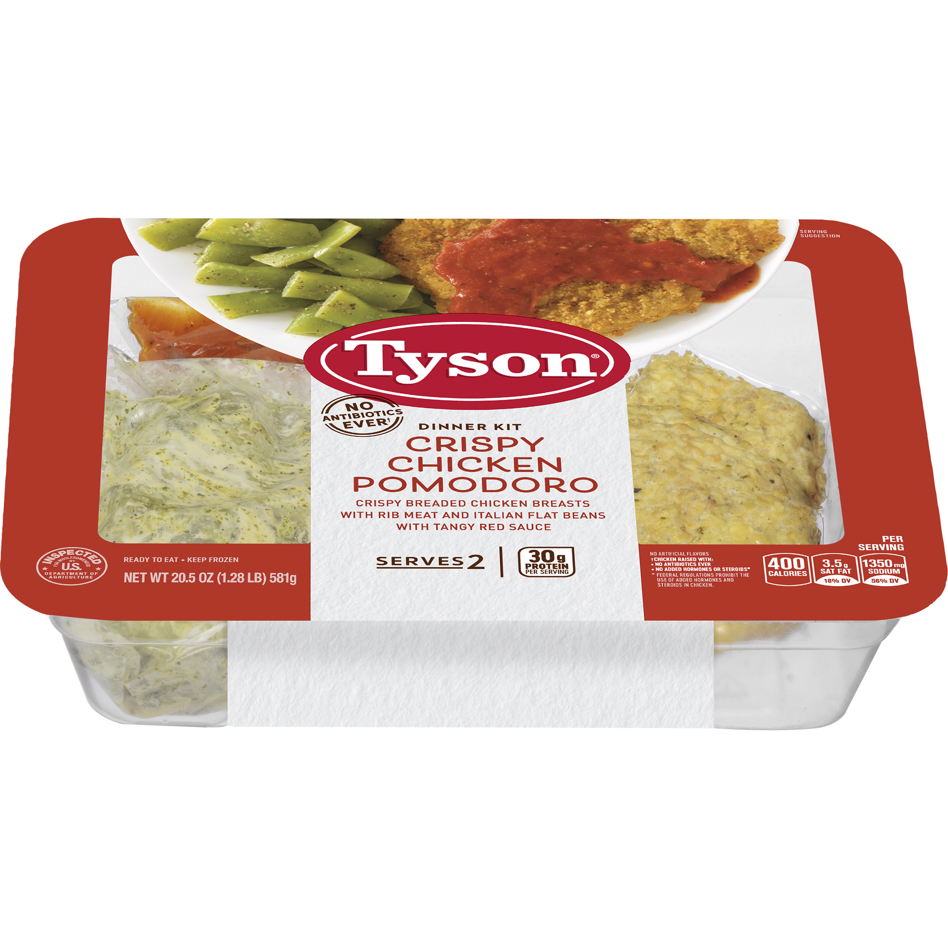 slide 1 of 7, Tyson Fully Cooked Chicken Pomodoro Dinner Kit, 20.5 oz. (Frozen), 581.16 g