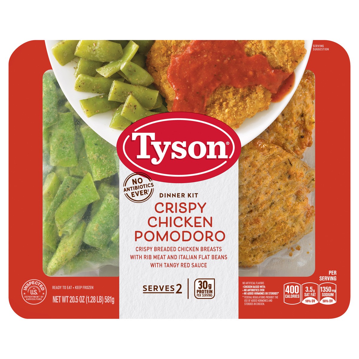 slide 6 of 7, Tyson Fully Cooked Chicken Pomodoro Dinner Kit, 20.5 oz. (Frozen), 581.16 g