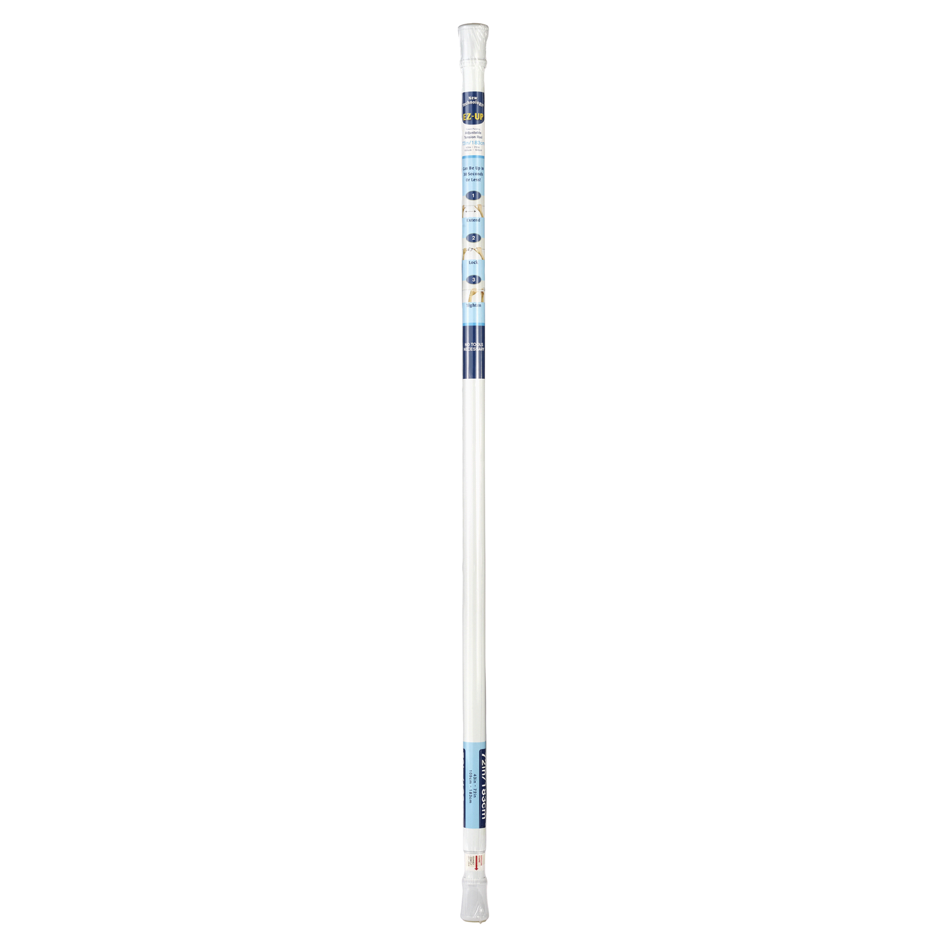 slide 1 of 2, ZENNA HOME EZ UP Shower Tension Rod, White, 1 ct