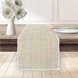 ROOM & RETREAT Room and Retreat Homespun Woven Runner, 14 in x 72 in, Easter Multi