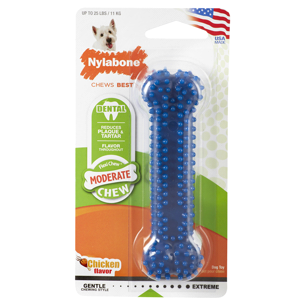 slide 1 of 1, Nylabone Flex Dental Dog Chew Regular, 1 ct