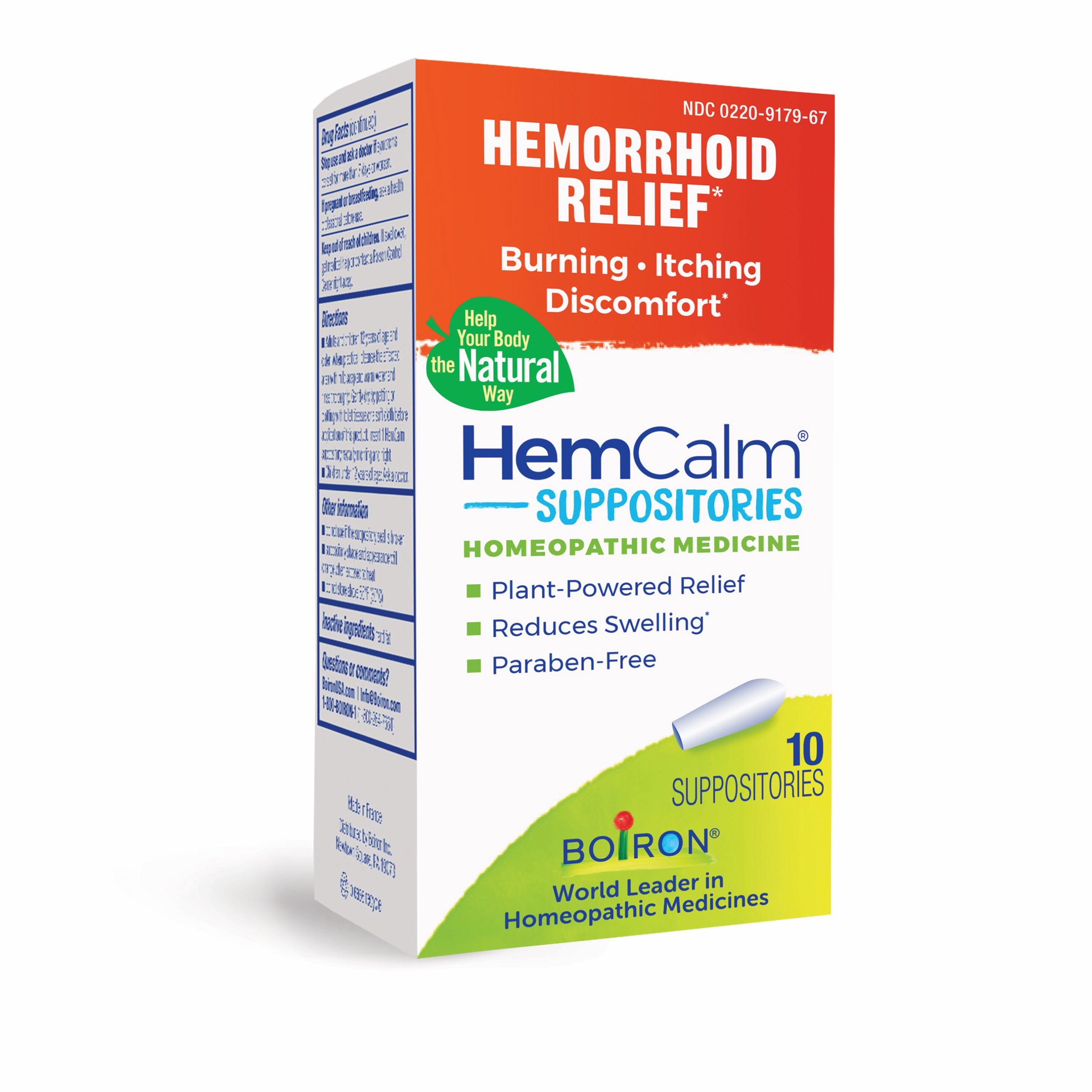 slide 5 of 5, Boiron Hemcalm Suppositories, Homeopathic Medicine For Hemorrhoid Relief, 10 ct