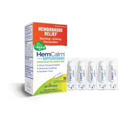 Boiron Hemcalm Suppositories, Homeopathic Medicine For Hemorrhoid Relief