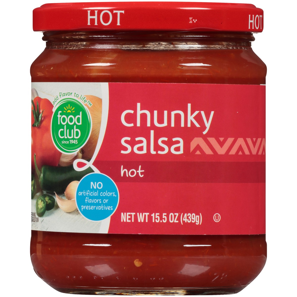 slide 3 of 13, Food Club Hot Chunky Salsa, 15.5 oz