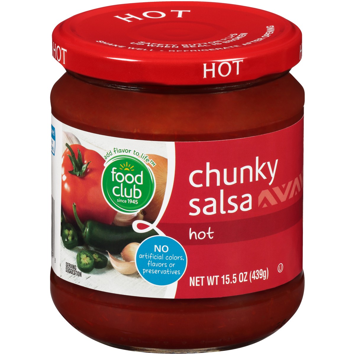 slide 6 of 13, Food Club Hot Chunky Salsa, 15.5 oz