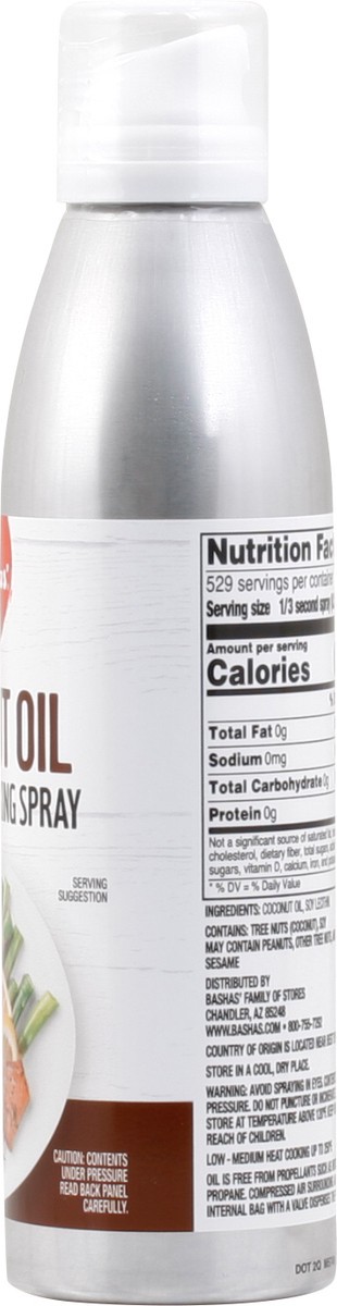 slide 5 of 11, Bashas Cooking Spray Coconut Oil, 5 oz
