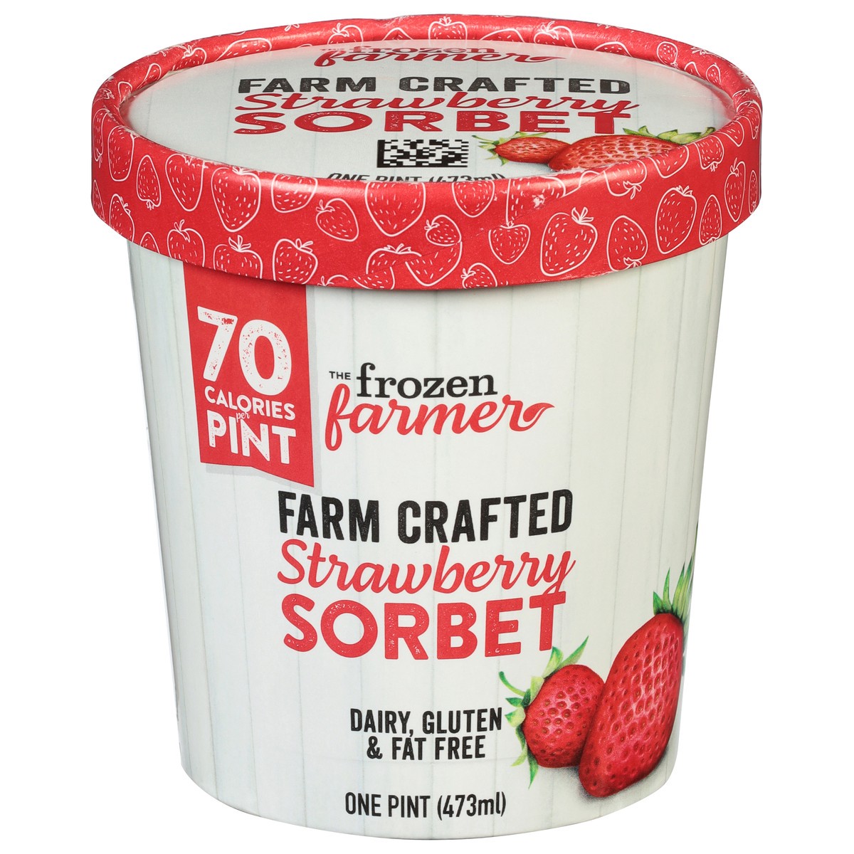 slide 1 of 9, The Frozen Farmer Sorbet, Strawberry, 1 pint